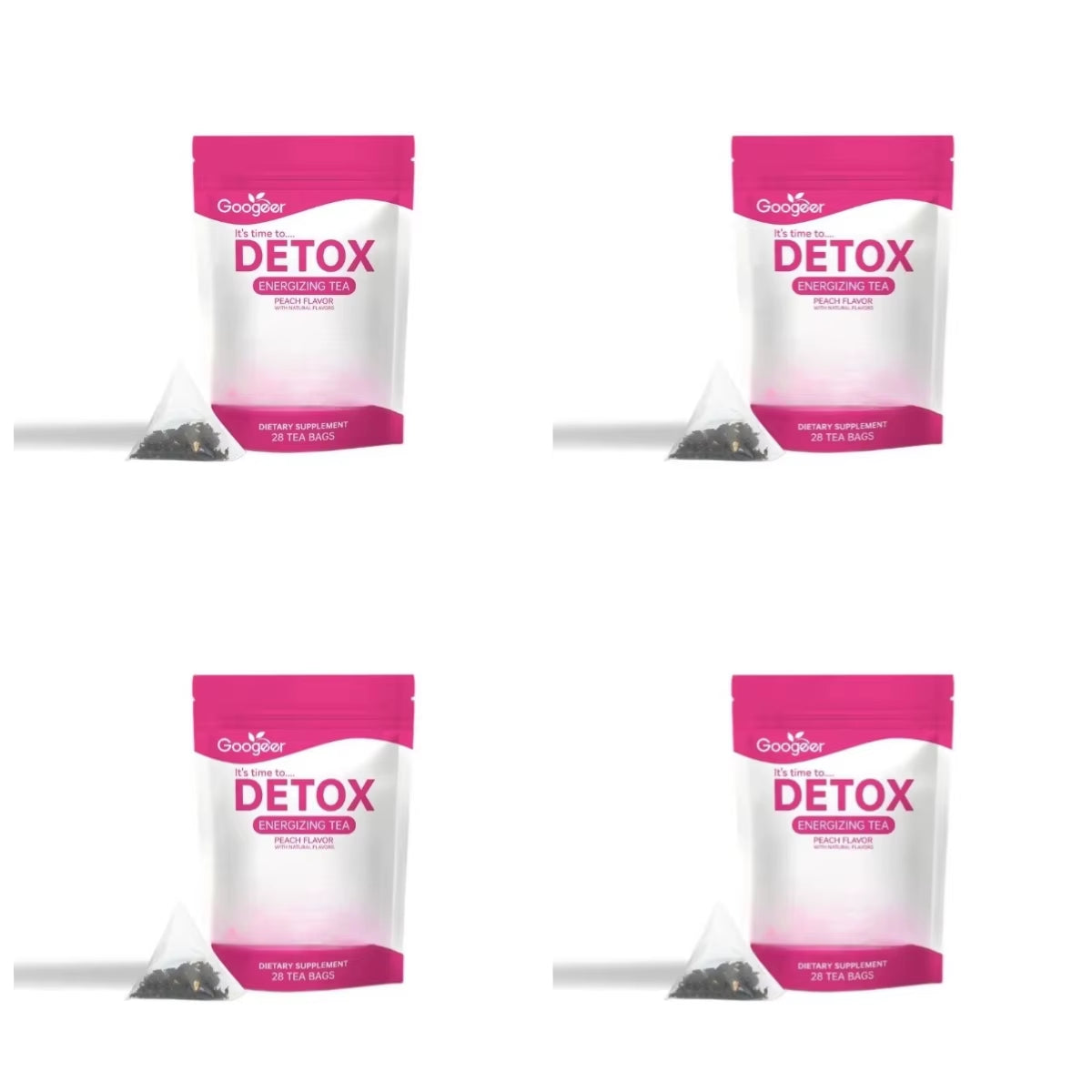 Energizing Herbal Tea Bags Dietary Supplement Peach Flavor Daily Wellness Energy Support for Adult Use 28 Tea Bags Pack