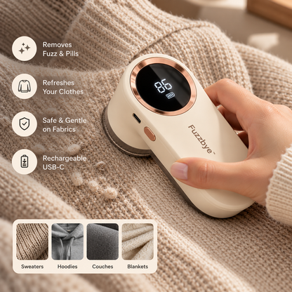 Fuzzbye™ Rechargeable Fabric Shaver